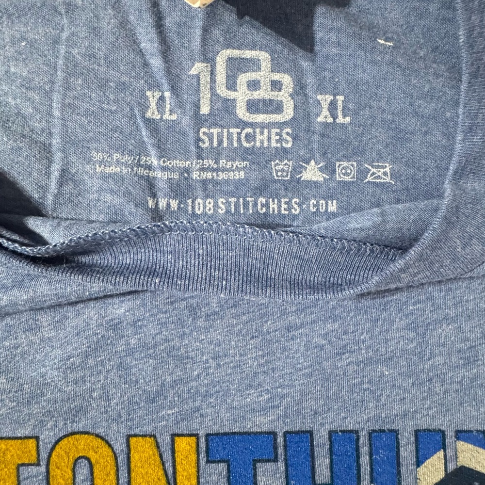 108 Stitches Blue Graphic T-Shirt- Trenton Thunder